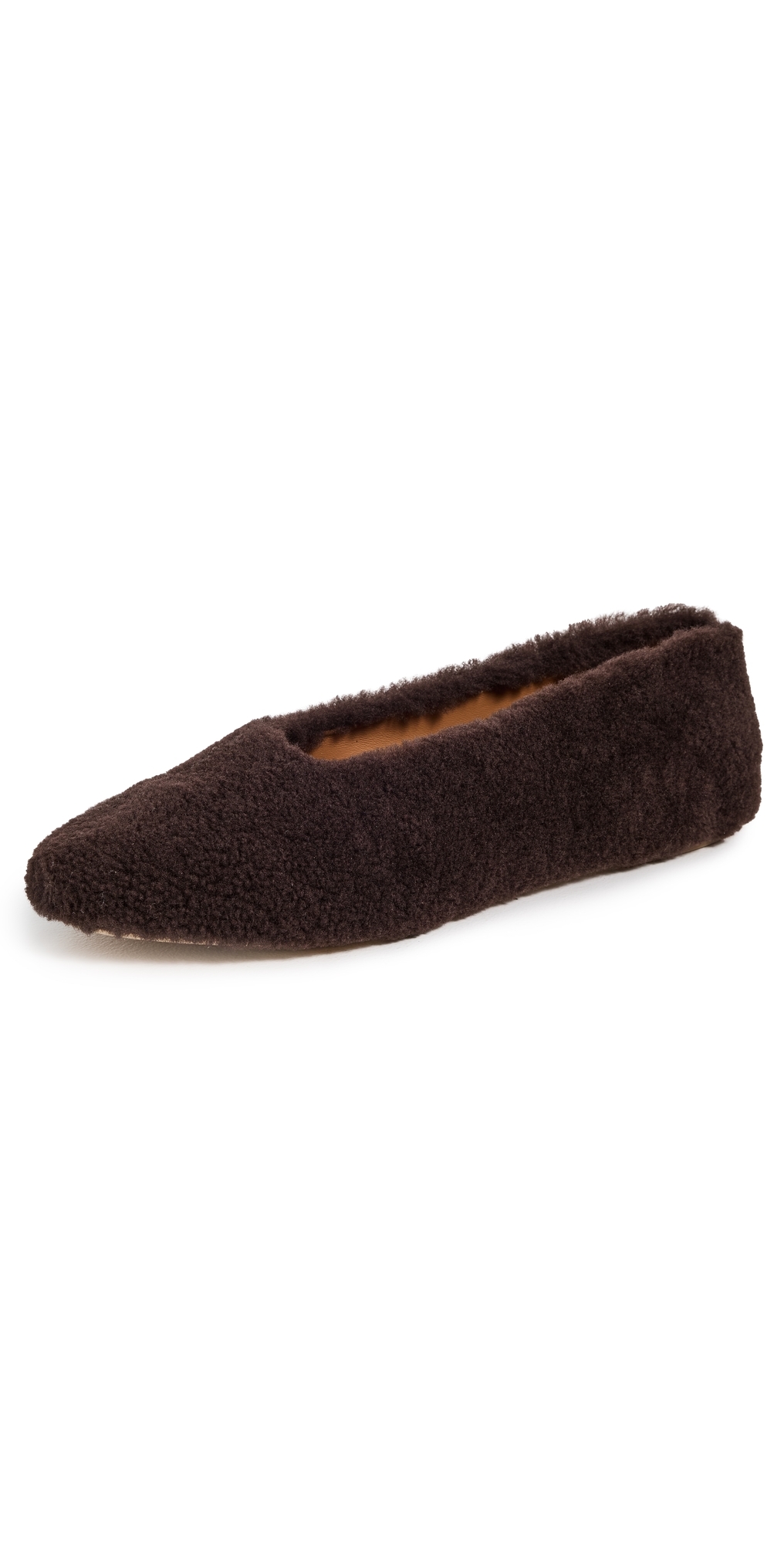 Staud Alba Ballet Flats Espresso In Brown