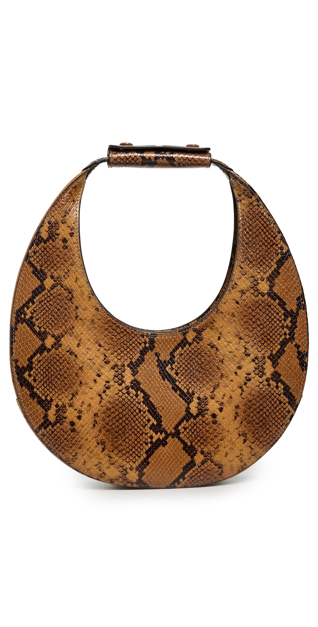 Staud Moon Tote Bag Snake In Brown