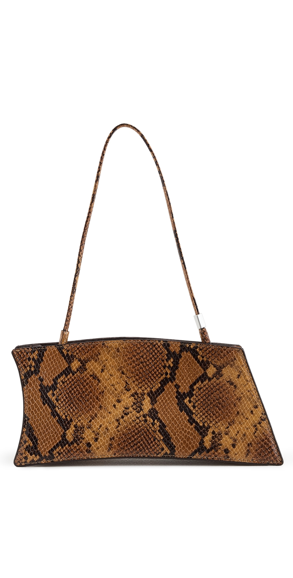 Staud Coco Shoulder Bag Snake In Brown