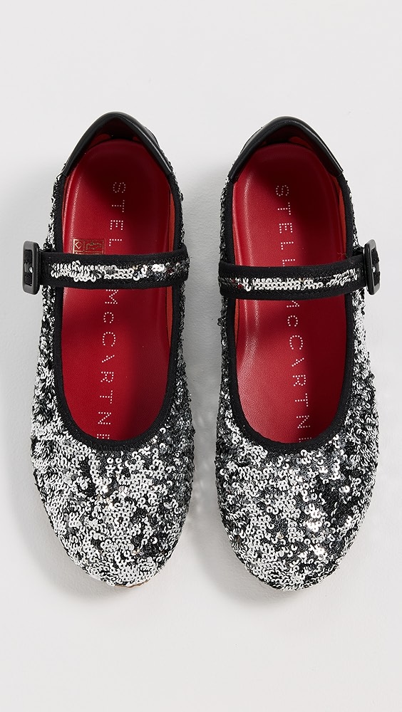 Stella McCartney S-Wave Sport Sequins Flats | Shopbop
