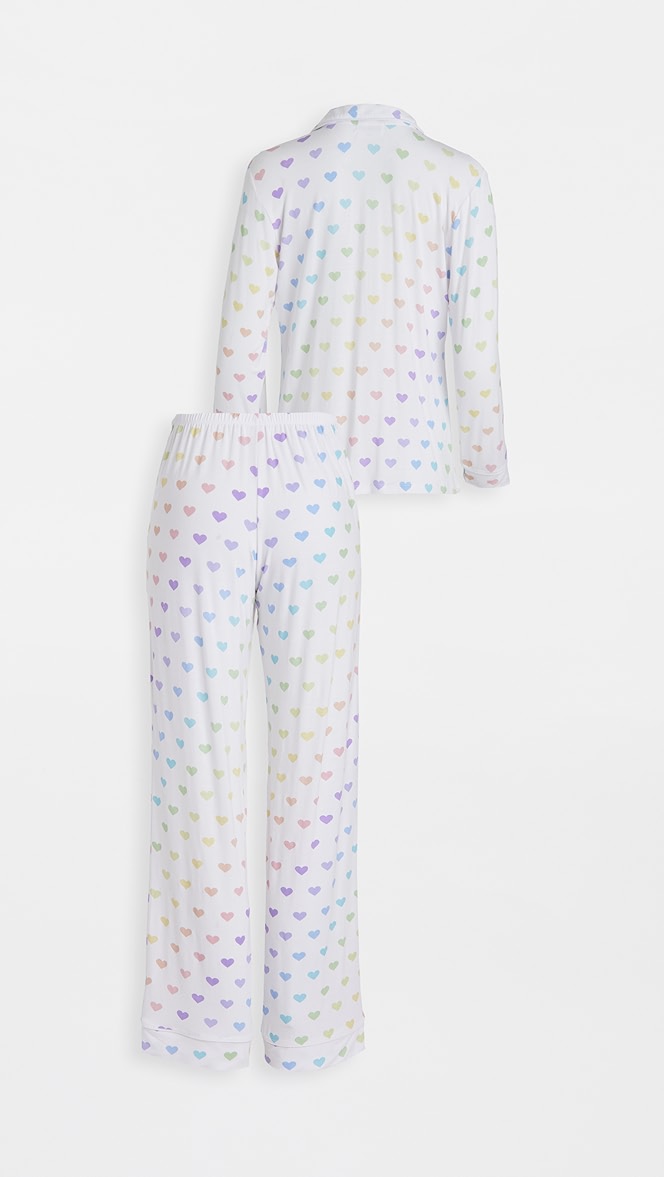 Stripe and stare heart pajamas clearance