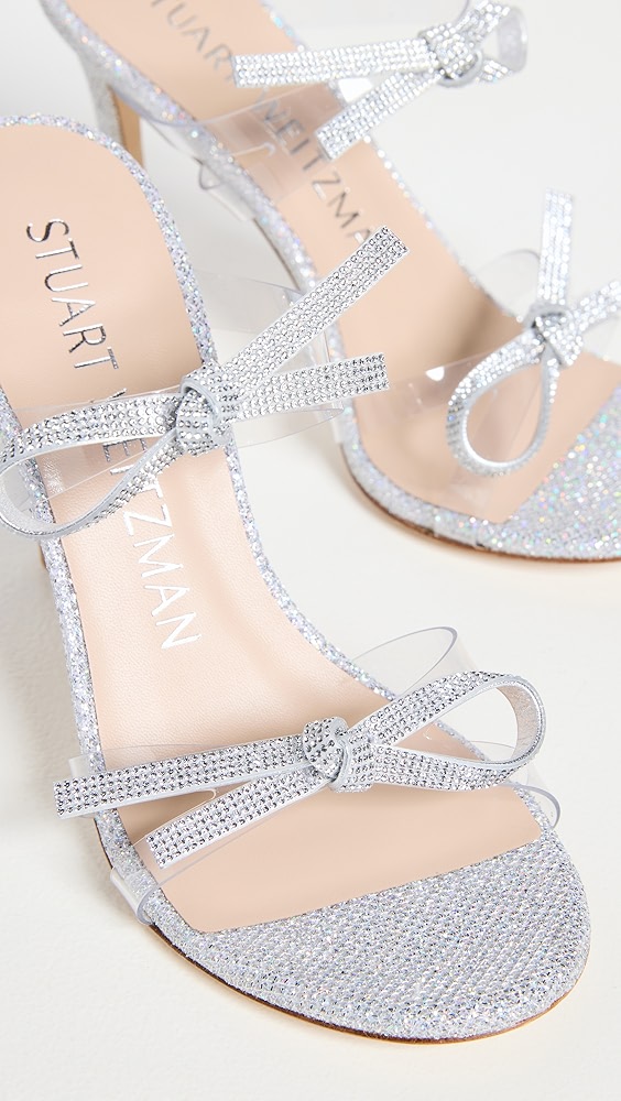 Stuart Weitzman Crystal Bow Sandals