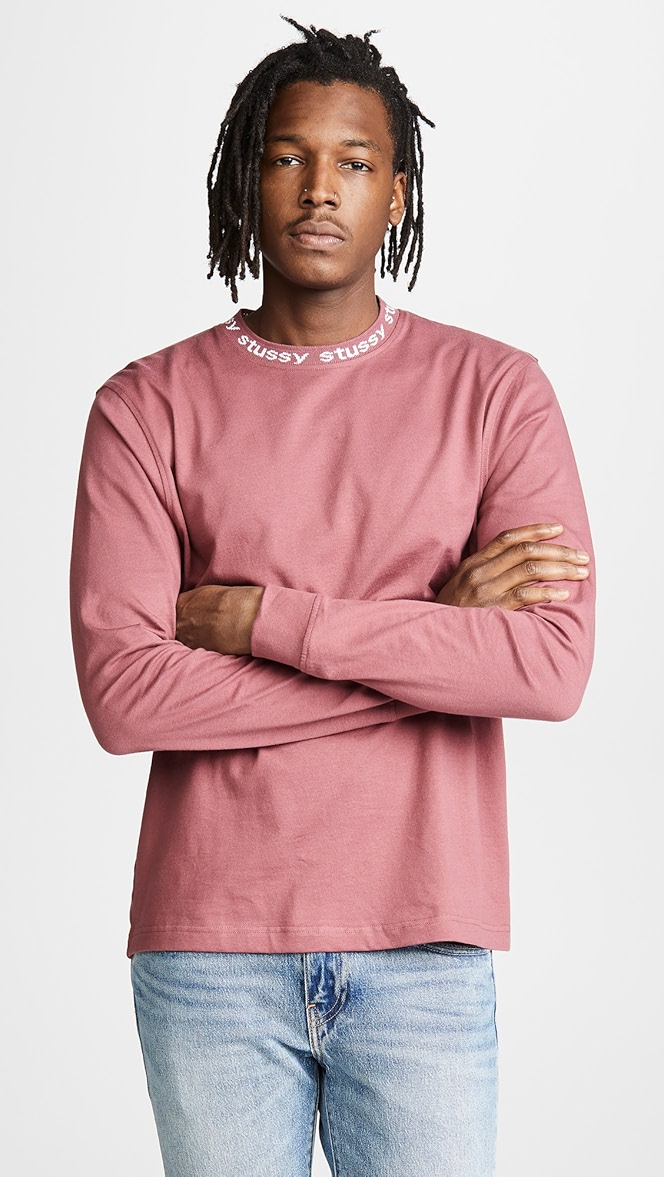 stussy owen long sleeve crew sweatshirt