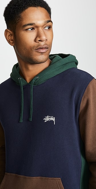 stussy color blocked hood