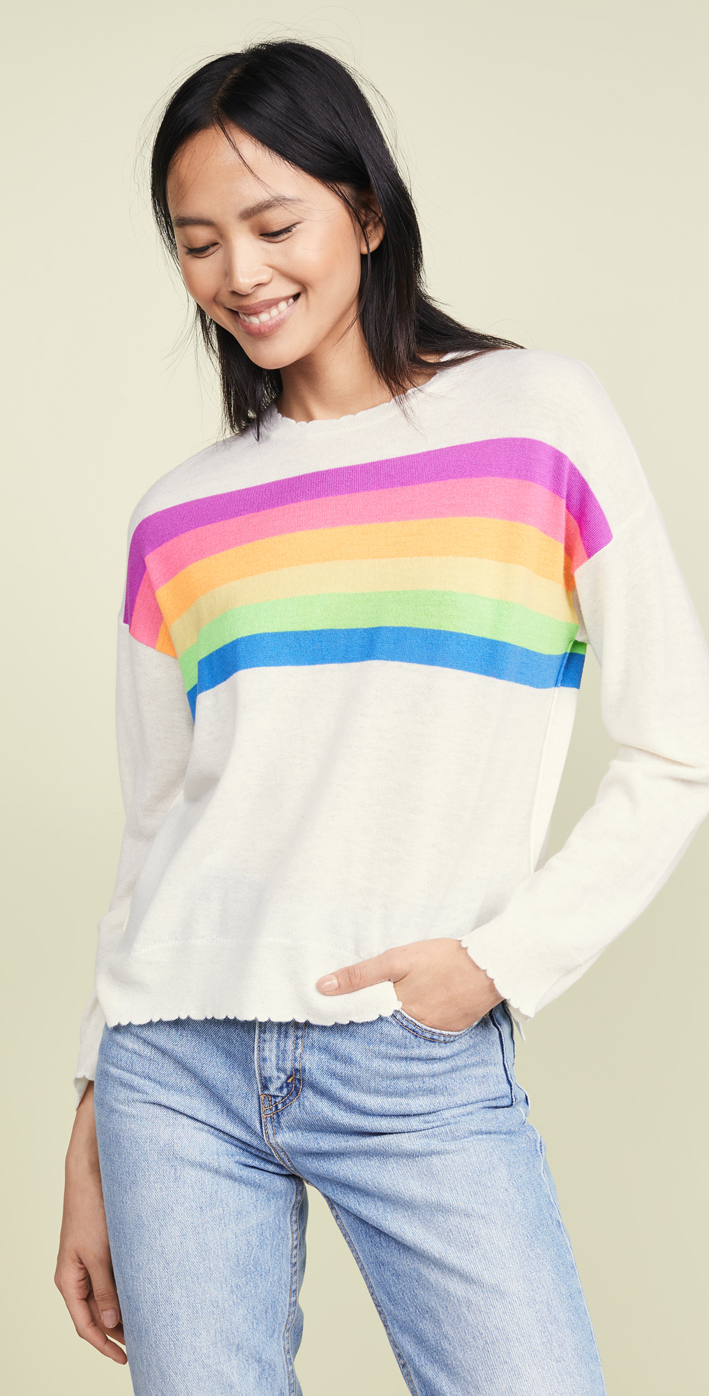 sundry rainbow sweatshirt