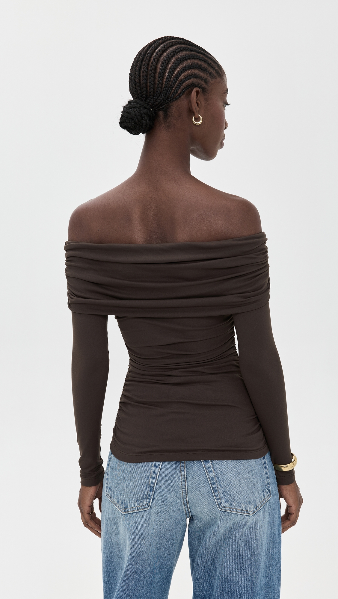 Susana Monaco Off Shoulder Gathered Top