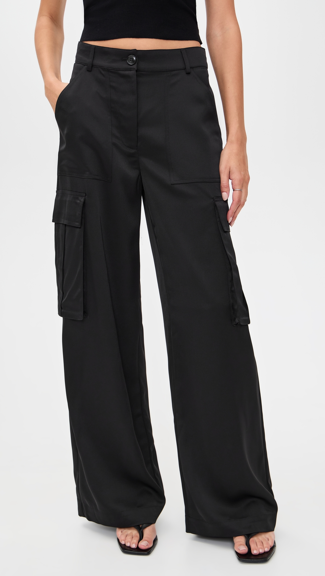 Susana Monaco Satin Cargo Pants thumbnail
