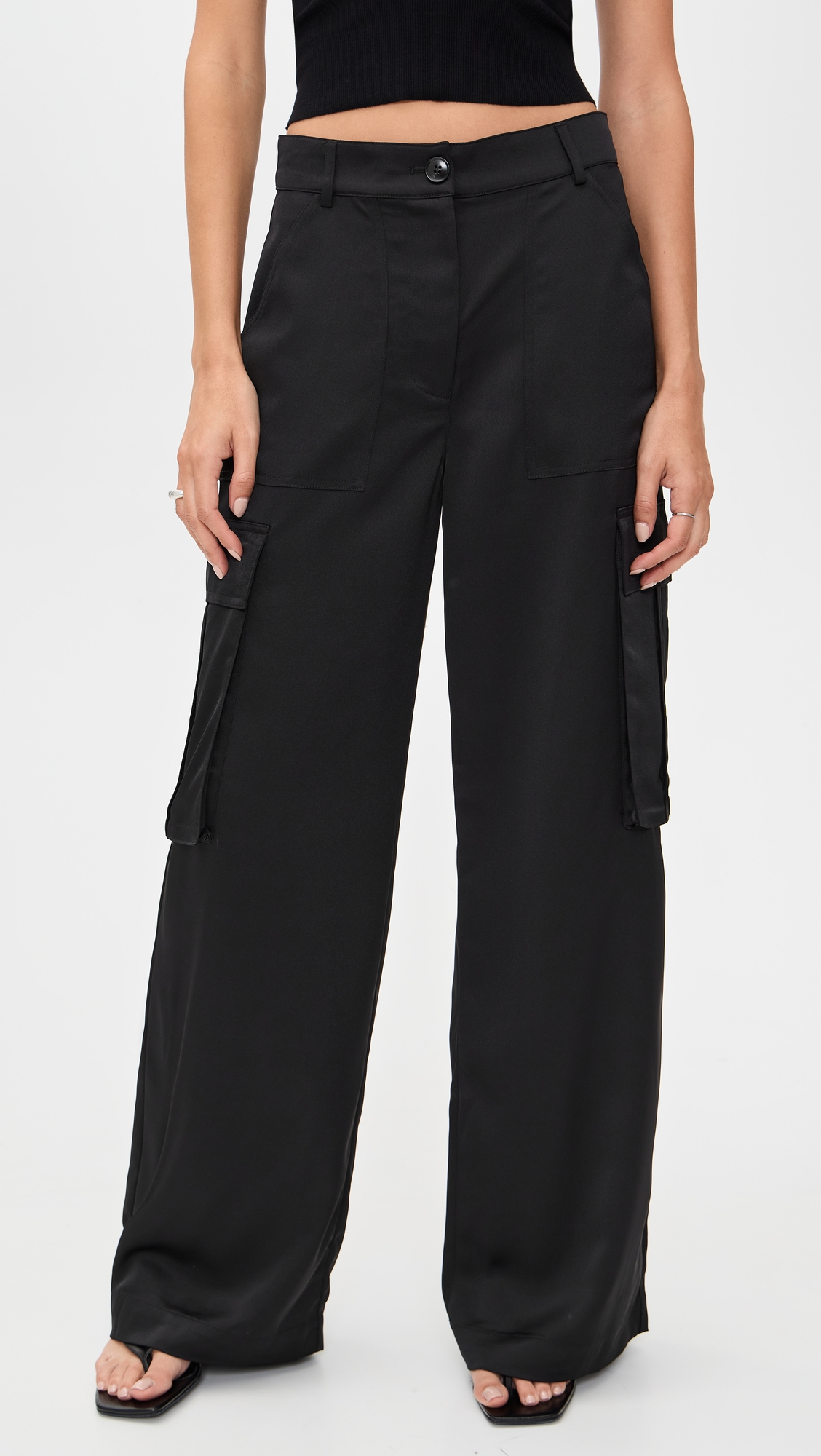 Susana Monaco Satin Cargo Pants
