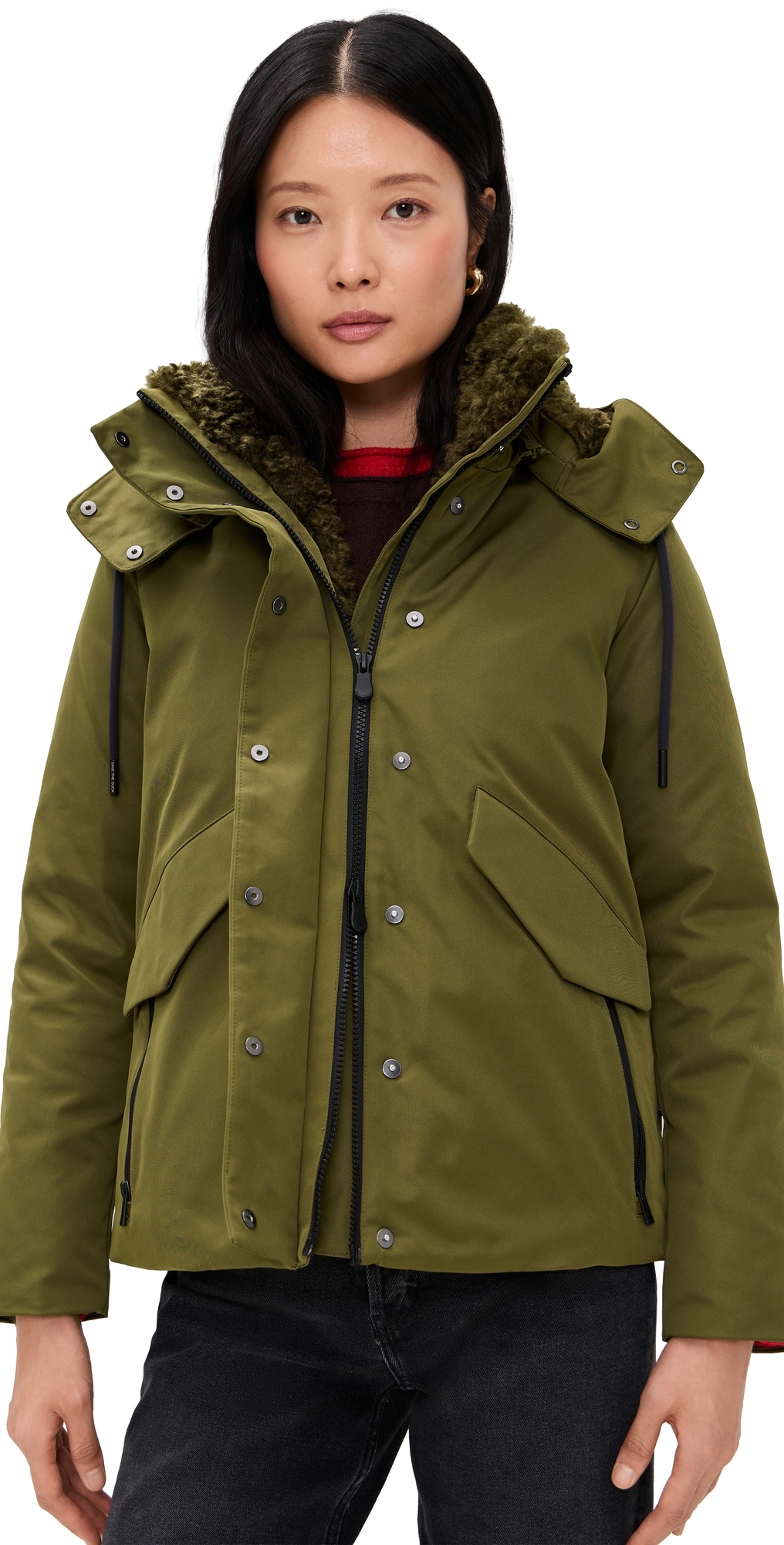 Save The Duck Kara Jacket Bark Green In Green