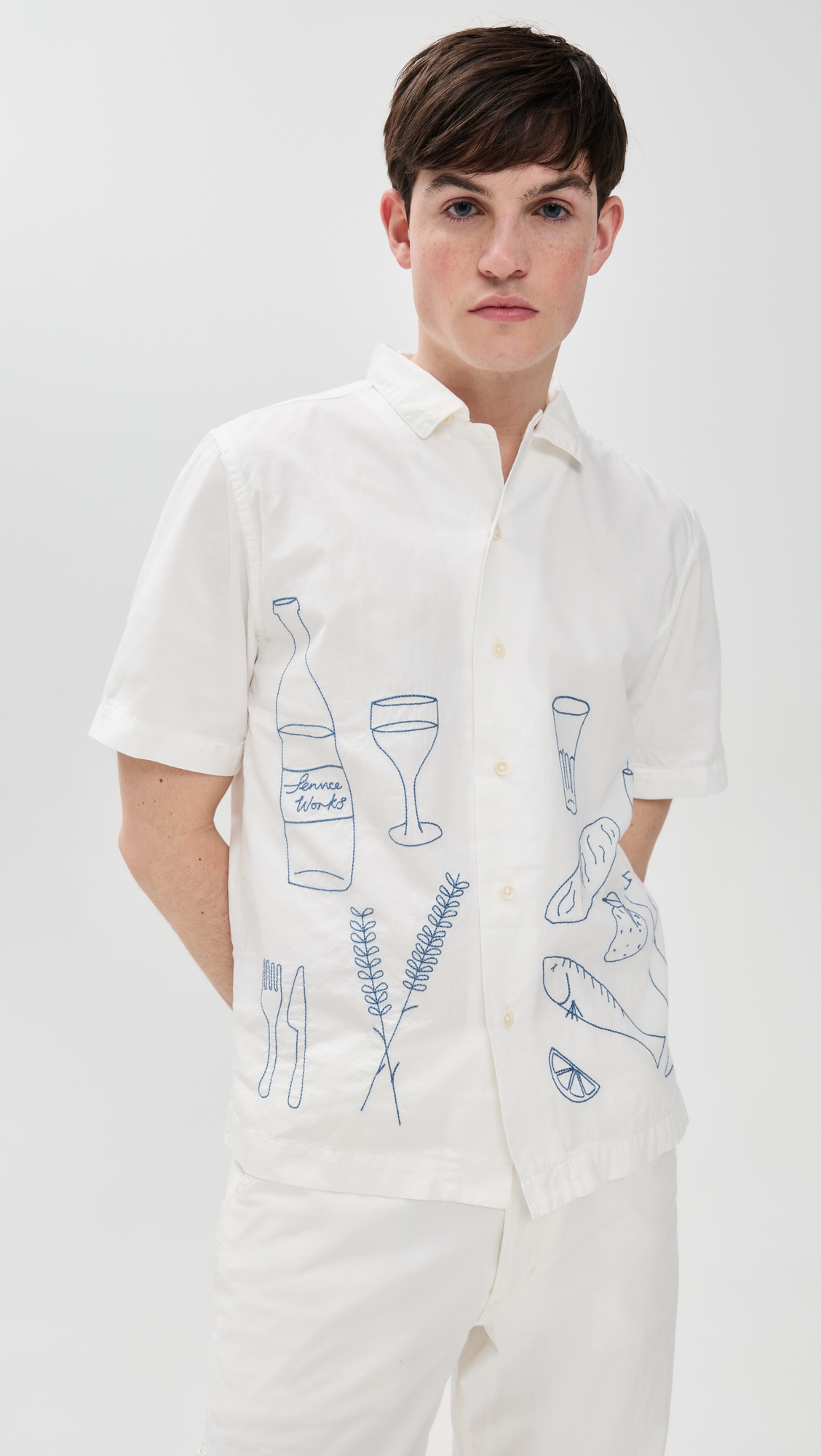 トップス eaphi EMBROIDERY SHORT SLEEVE SHIRTS EMBROIDERY SHORT SLEEVE SHIRTS