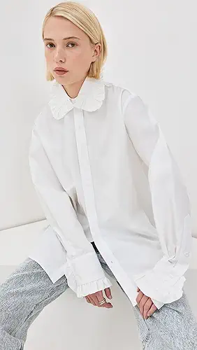 Tanner Fletcher Pippa Ruffle Button Down Shirt