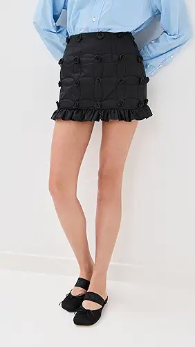 Tanner Fletcher Matlida Quilted Rosette Miniskirt
