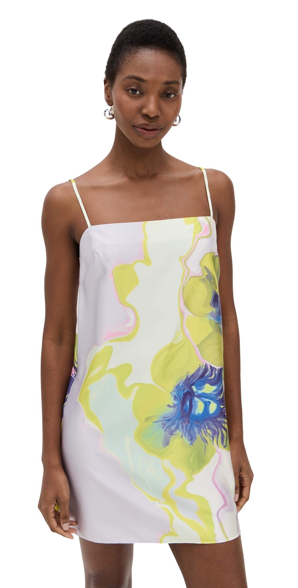 Misa Marble Flora Maxine Mini Dress In Marble Flora