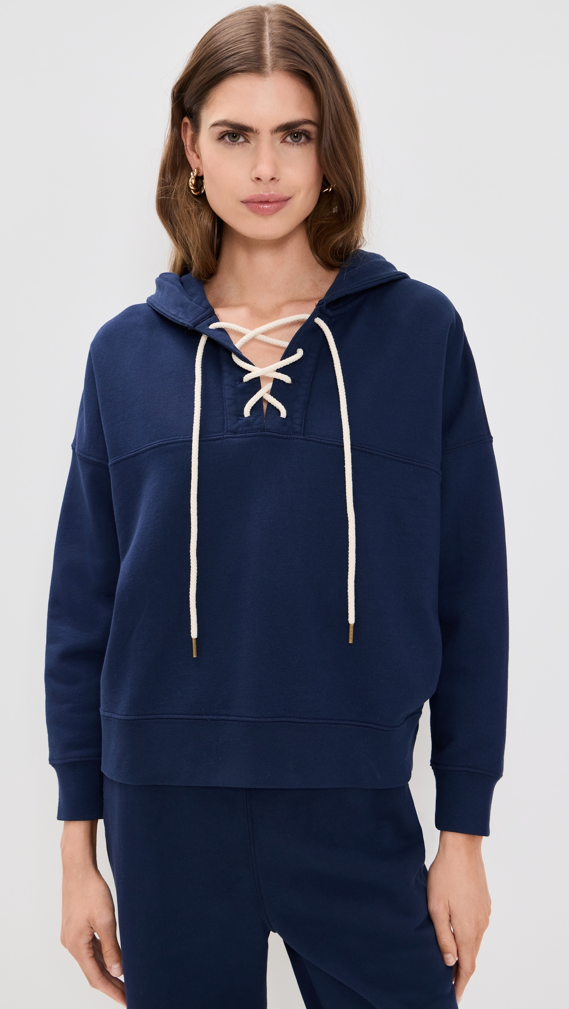 THE GREAT. The Lace Up Hoodie