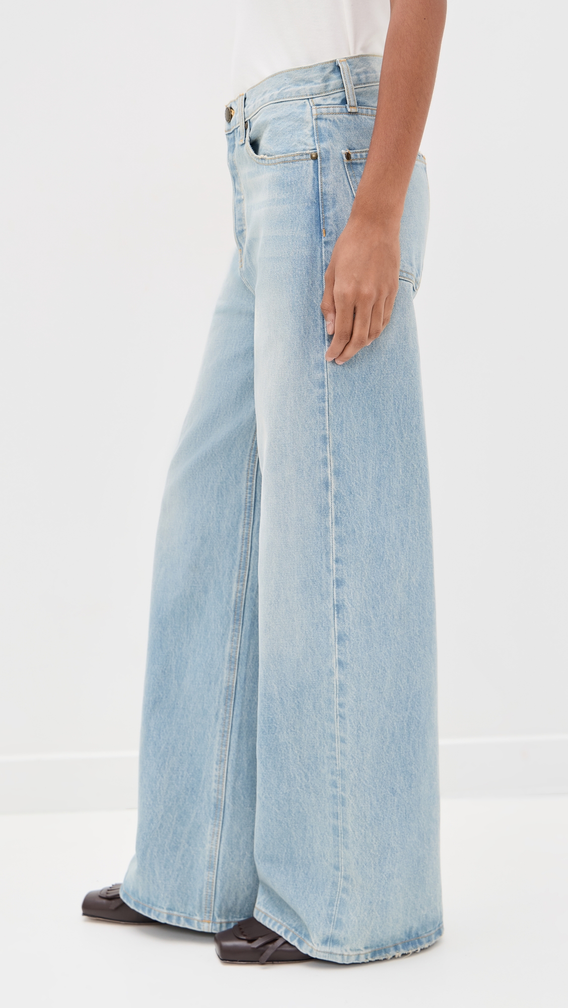 THE GREAT. The Slouch Wide Leg Jeans thumbnail
