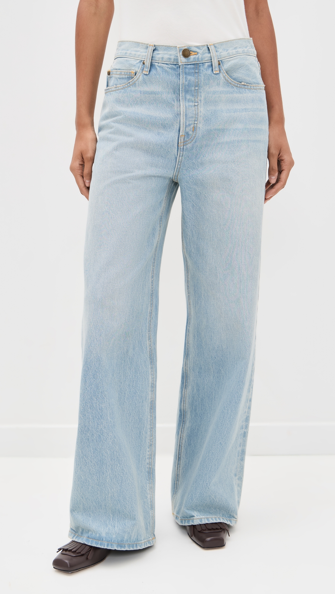 THE GREAT. The Slouch Wide Leg Jeans thumbnail