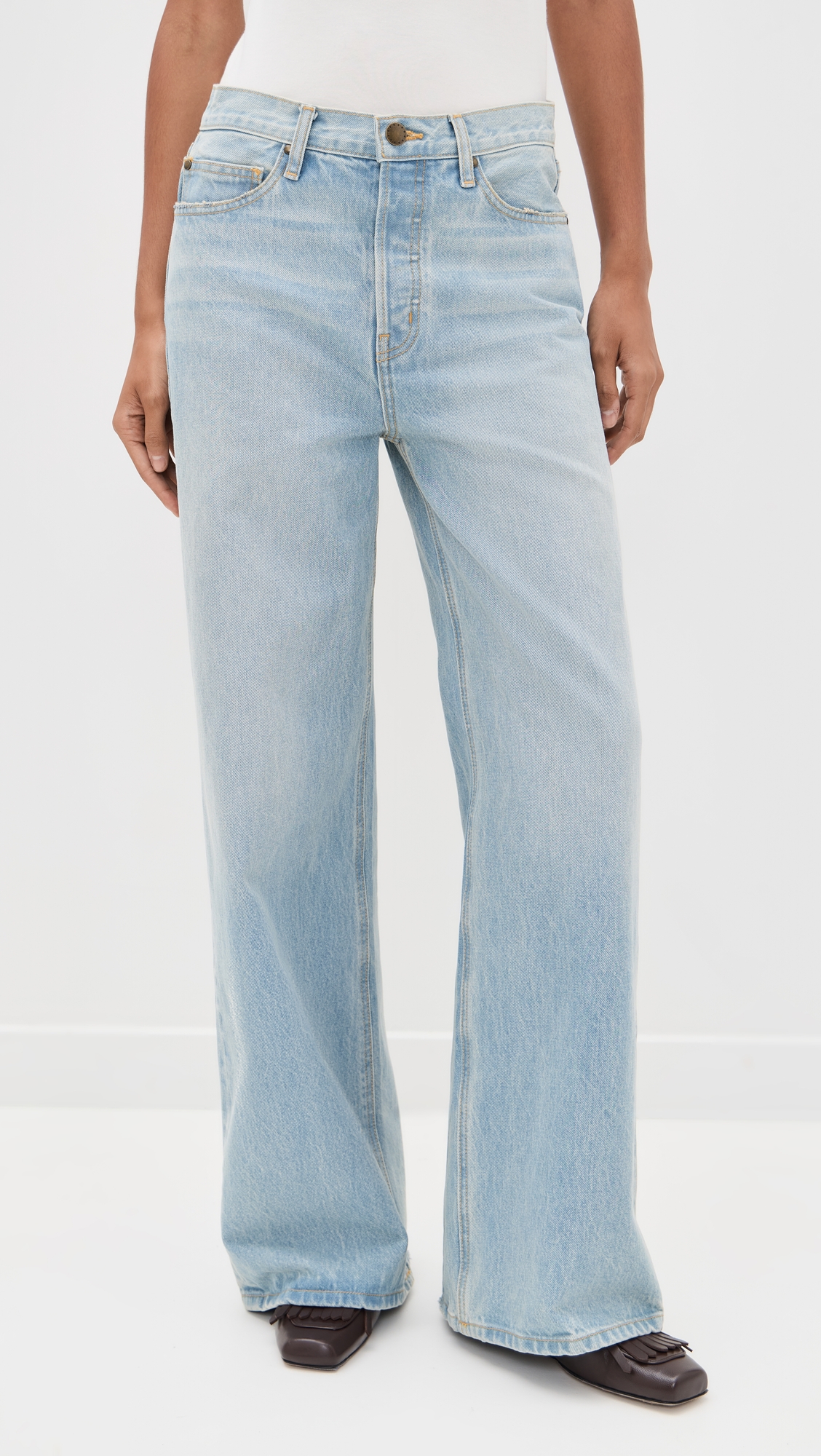 THE GREAT. The Slouch Wide Leg Jeans