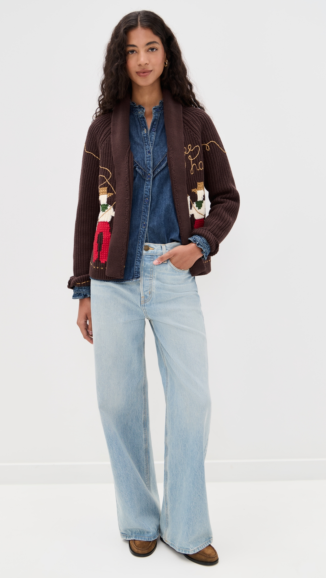 THE GREAT. The Slouch Wide Leg Jeans thumbnail