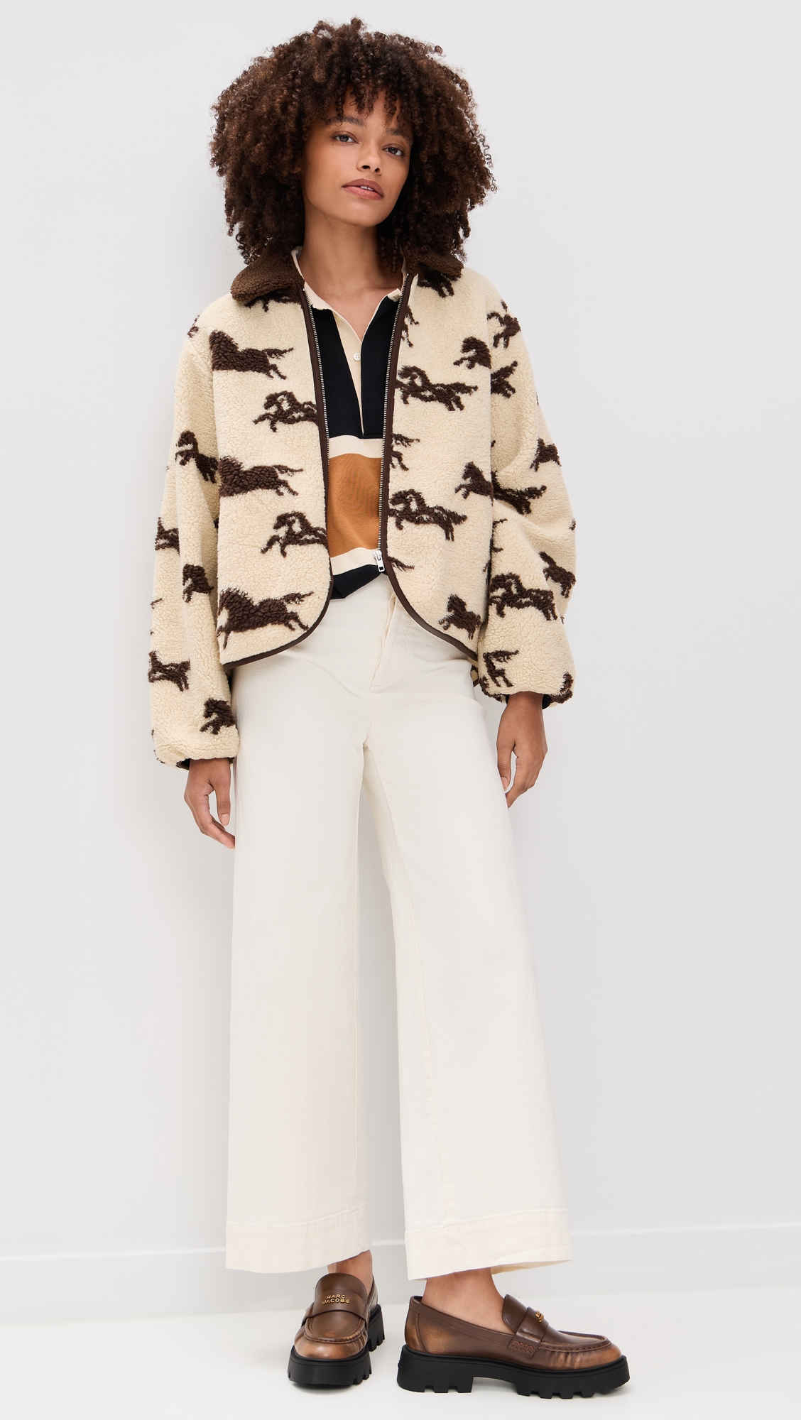 THE GREAT. The Pasture Sherpa Jacket thumbnail