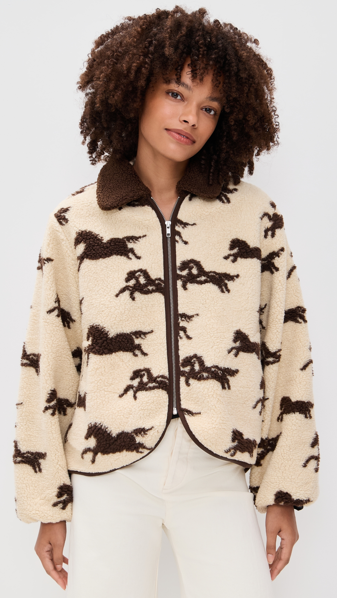 THE GREAT. The Pasture Sherpa Jacket thumbnail