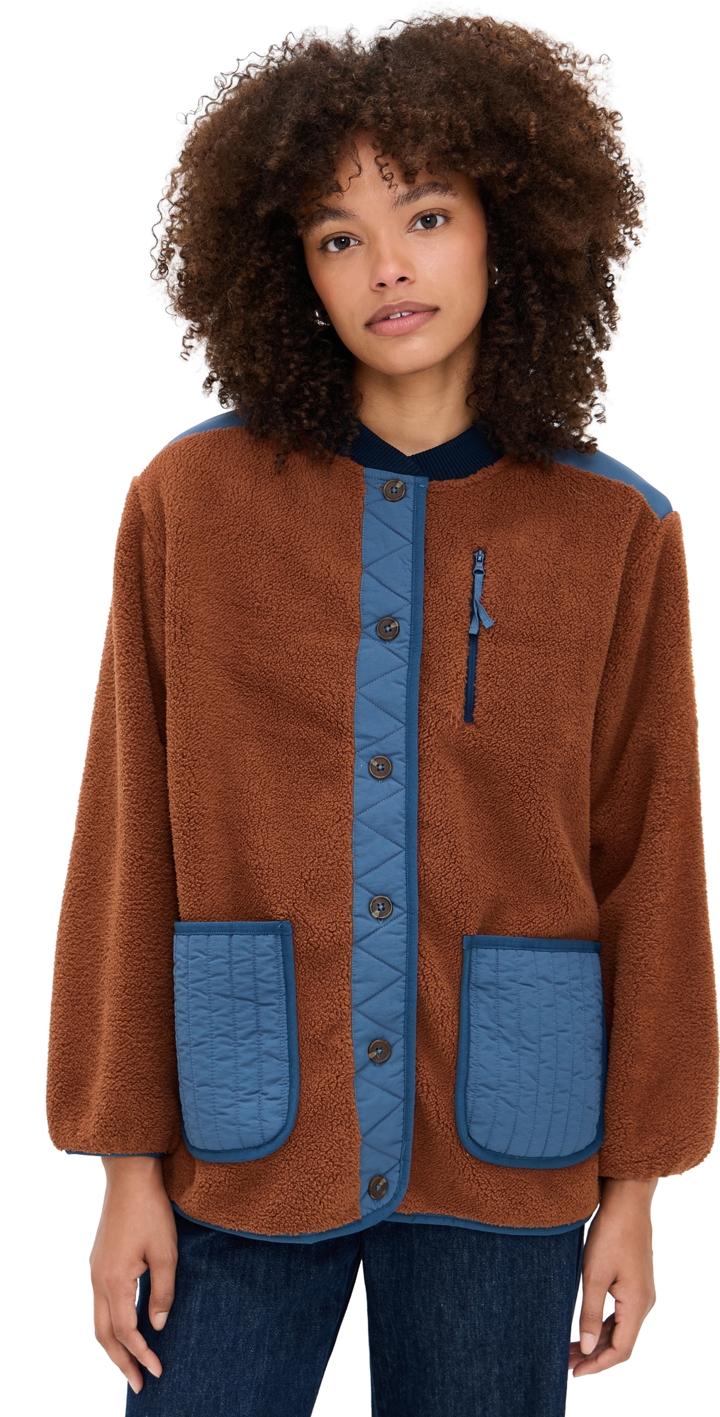 The Great Outdoors The Plush Tundra Jacket Chocolate/navy In Brown
