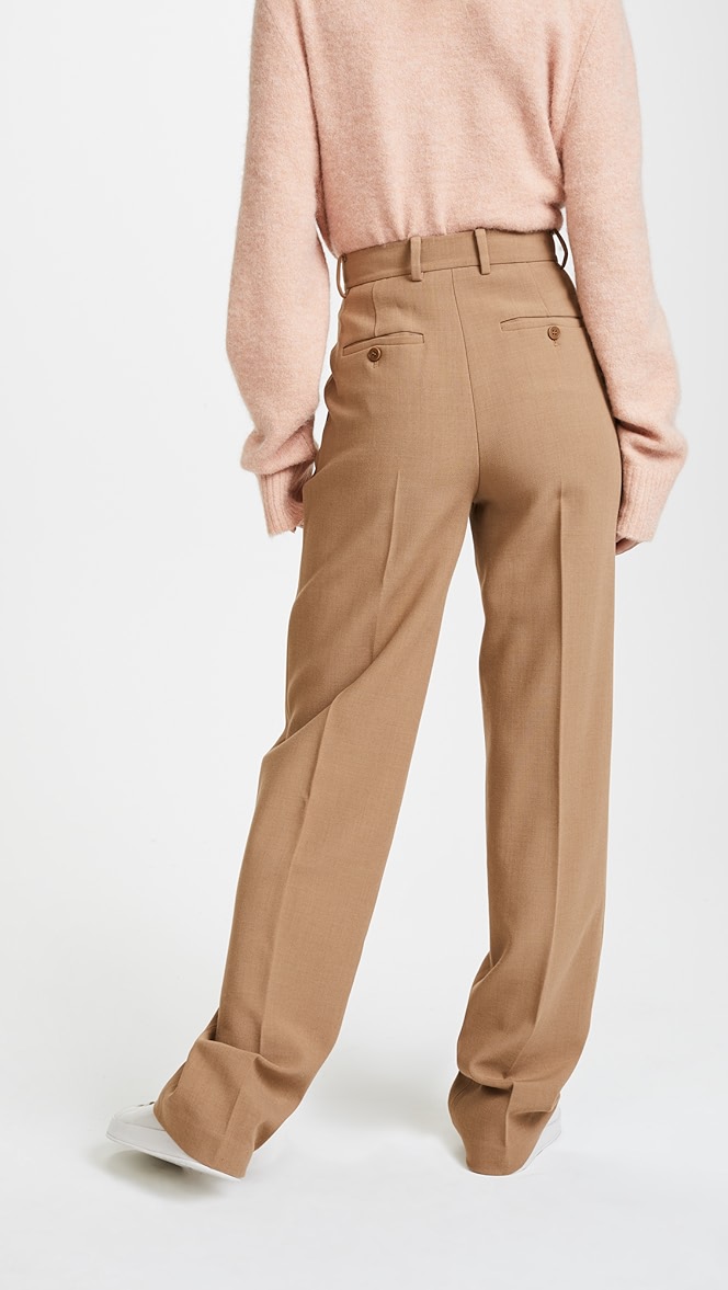 high rise pleated pants