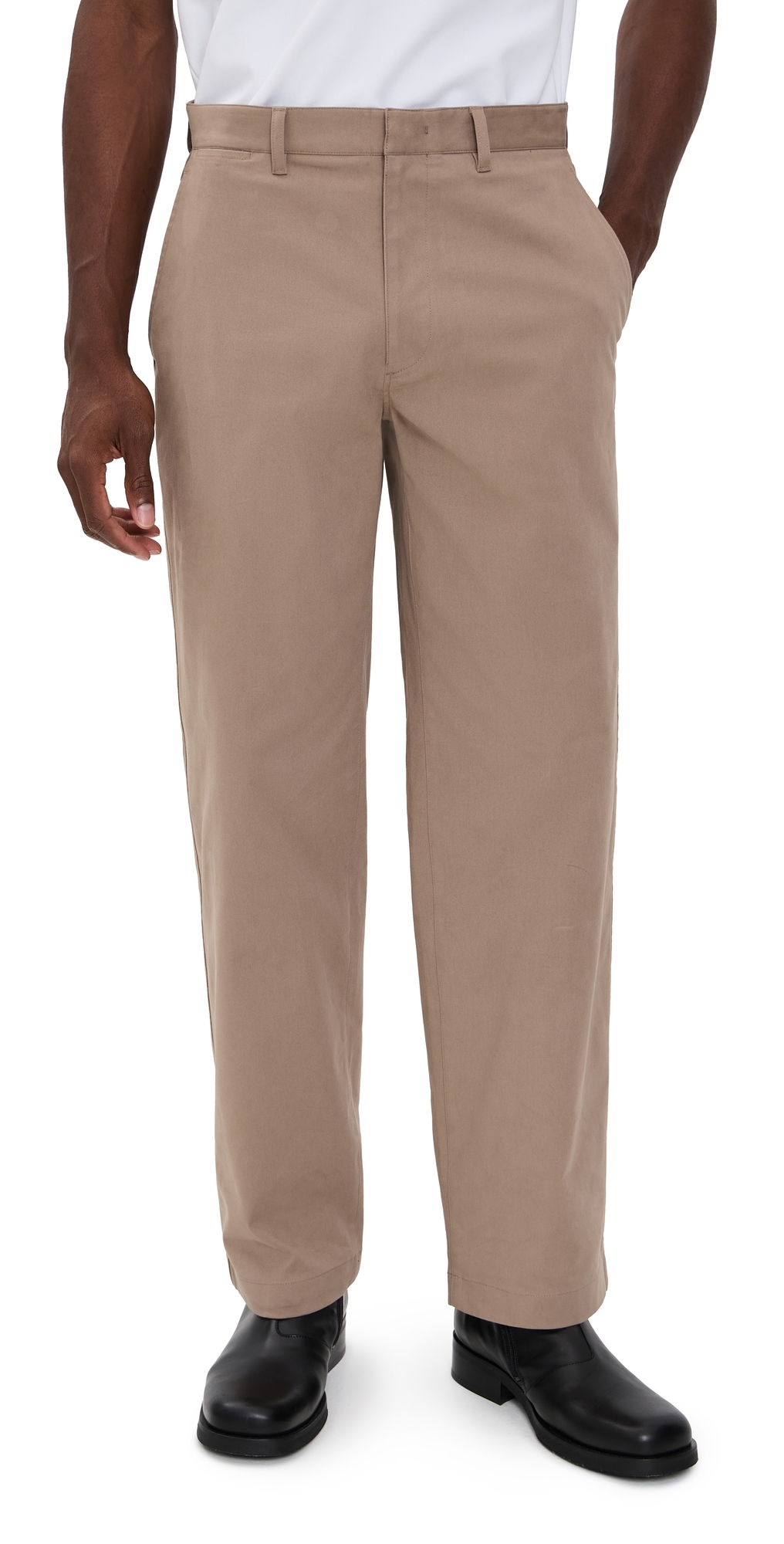 Theory Straight Chino Pants Feather In Brown
