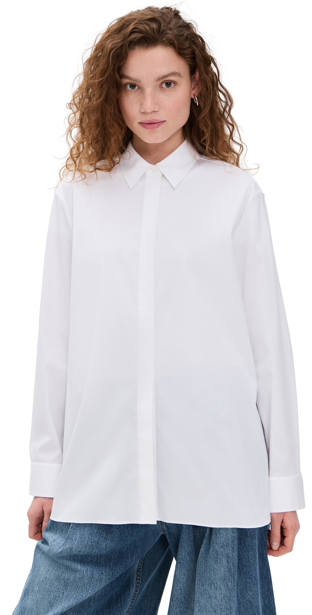 Theory Classic Menswear Shirt White In White