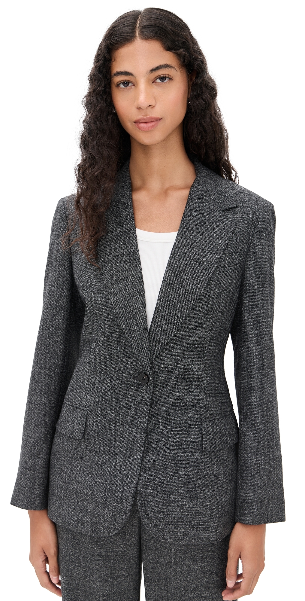 Theory Marled Lynnia Blazer Pepper Multi In Gray