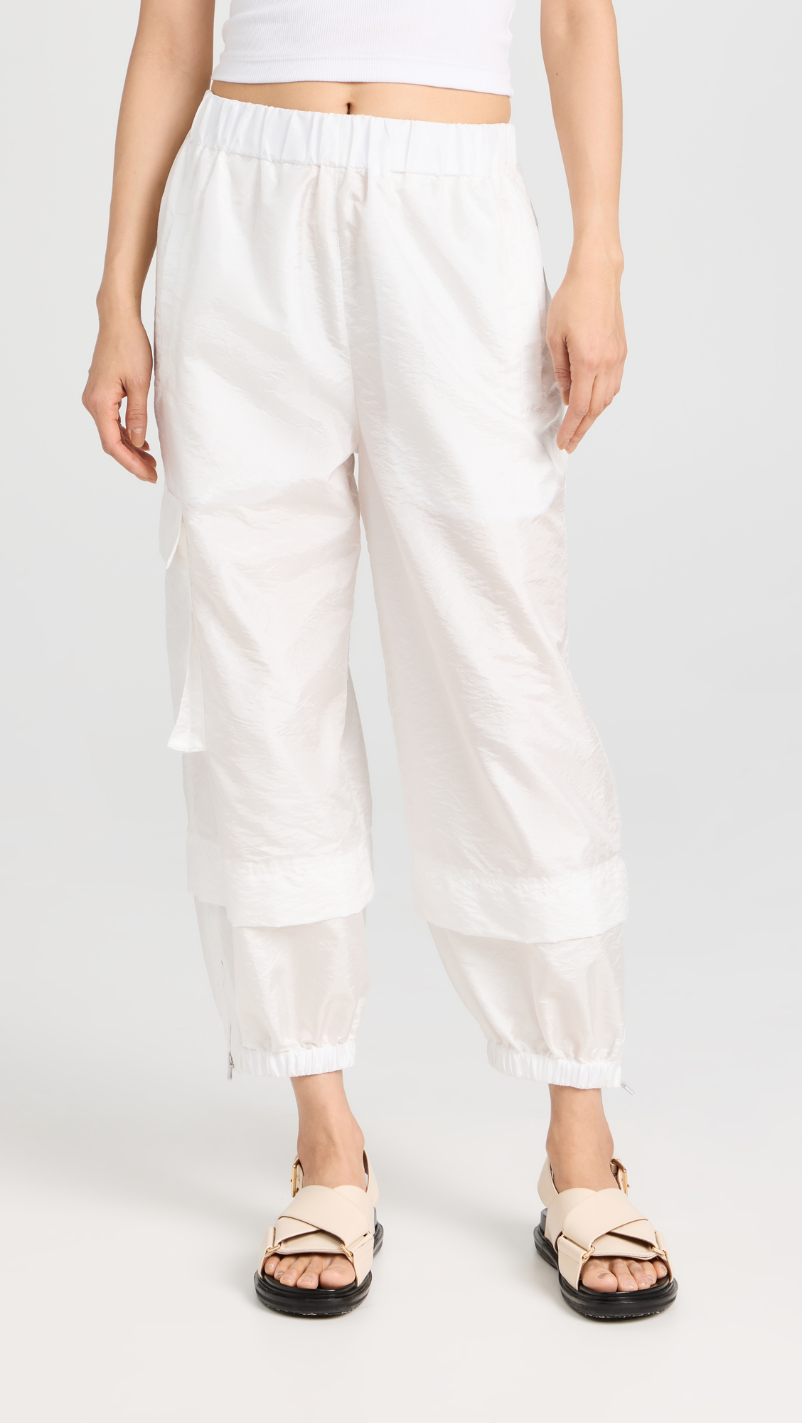 Tibi Crispy Nylon Pull On Joggers thumbnail