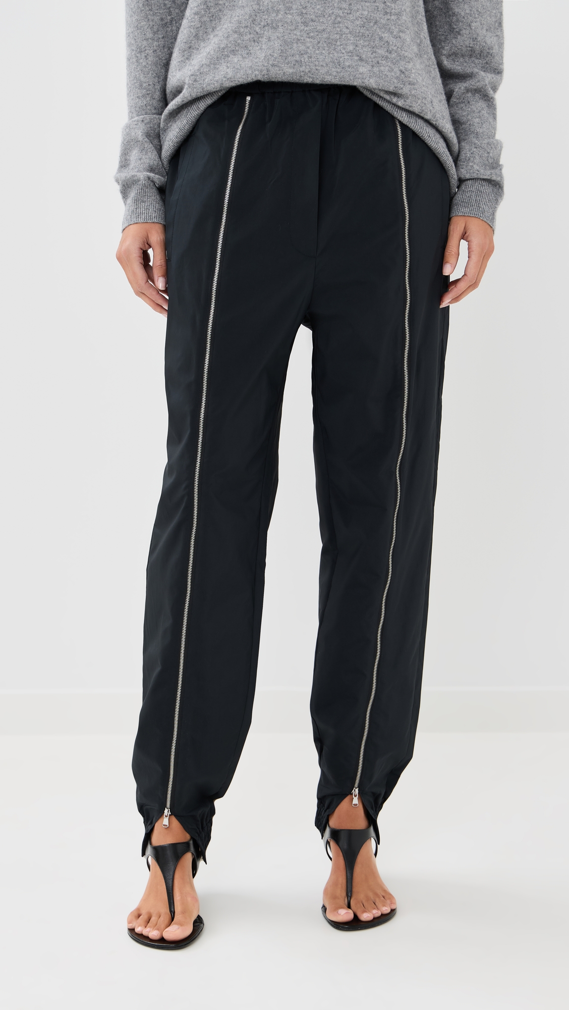 Tibi Nylon Zipper Joggers