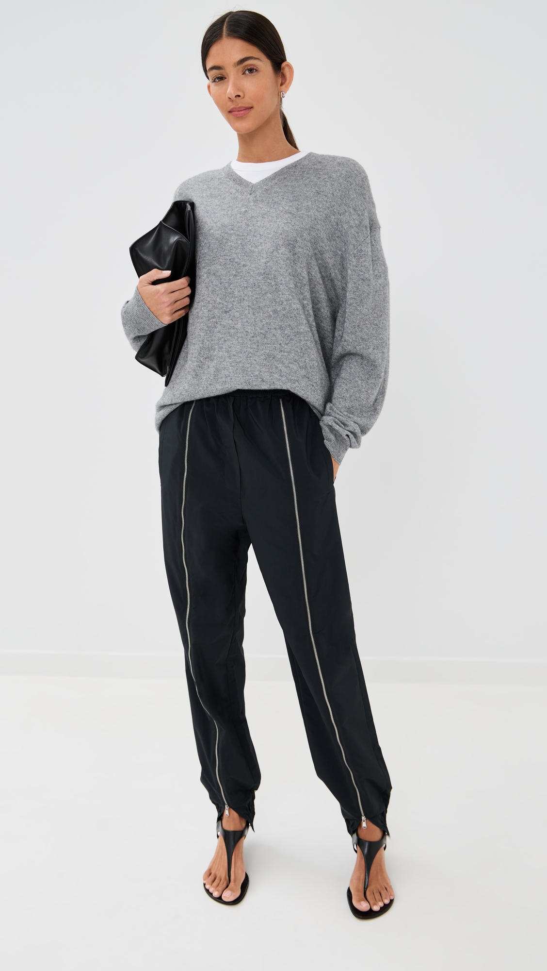 Tibi Nylon Zipper Joggers thumbnail