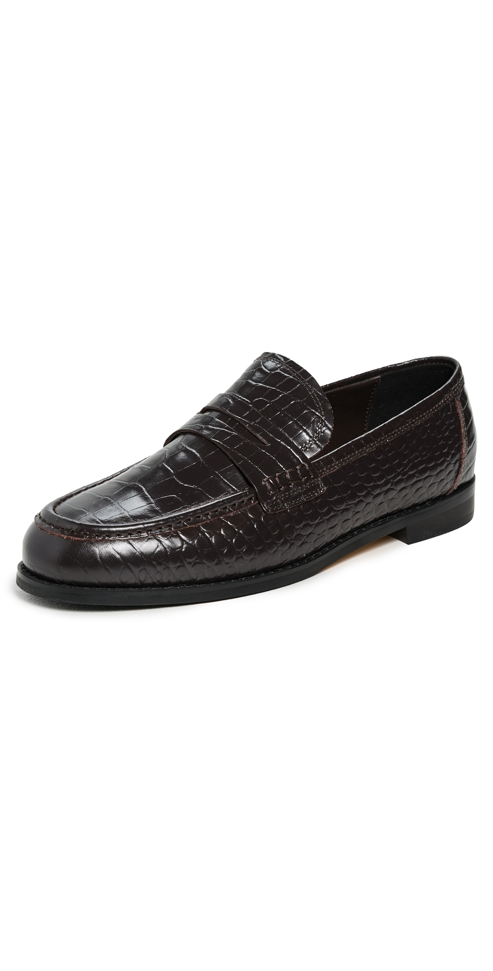 Tony Bianco Zac Loafers Choc Croc In Brown