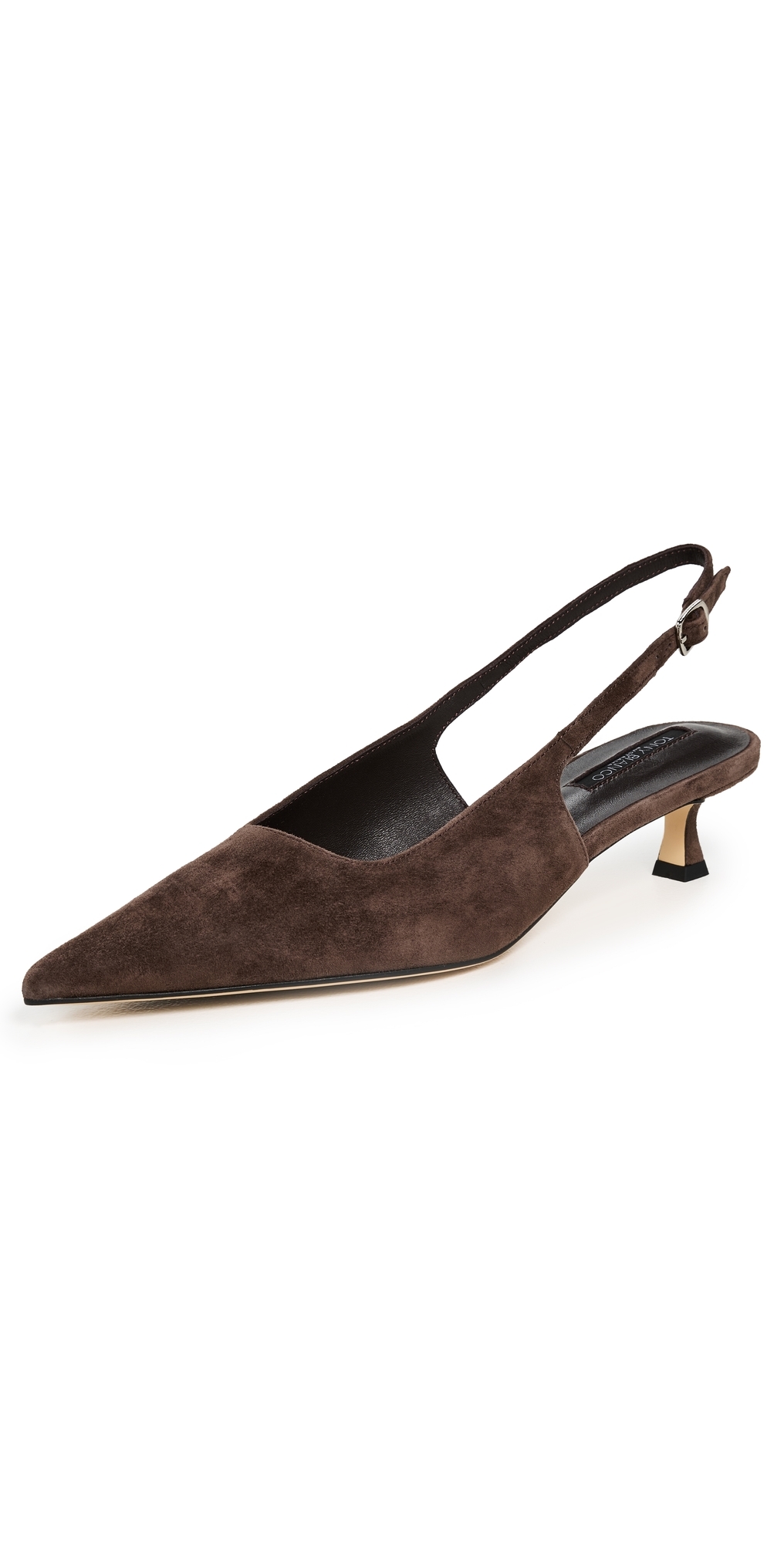 Tony Bianco Crush Slingback Heels Espresso Suede In Brown