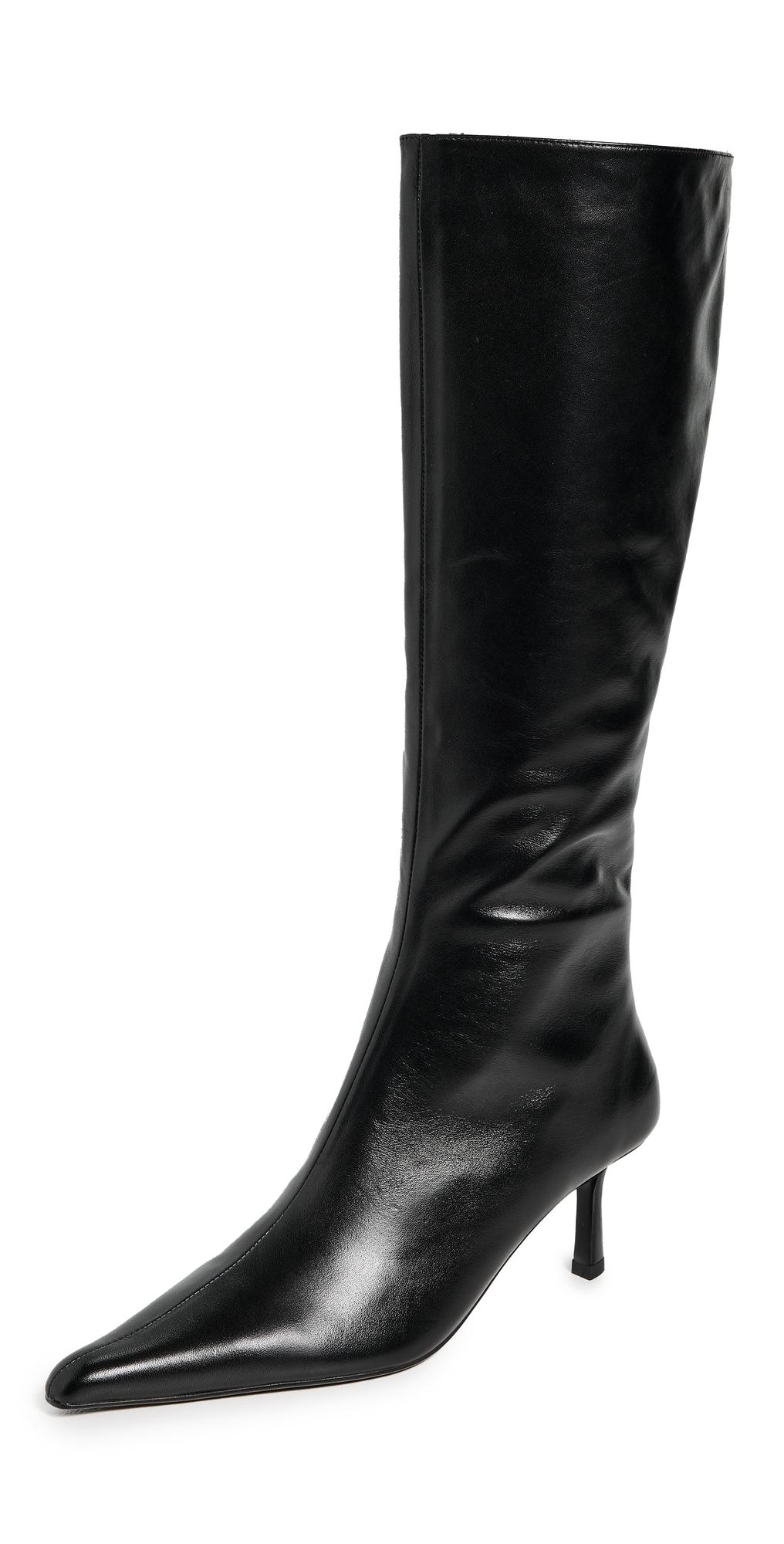 Tony Bianco Quest Black Venice Calf Boots In Black