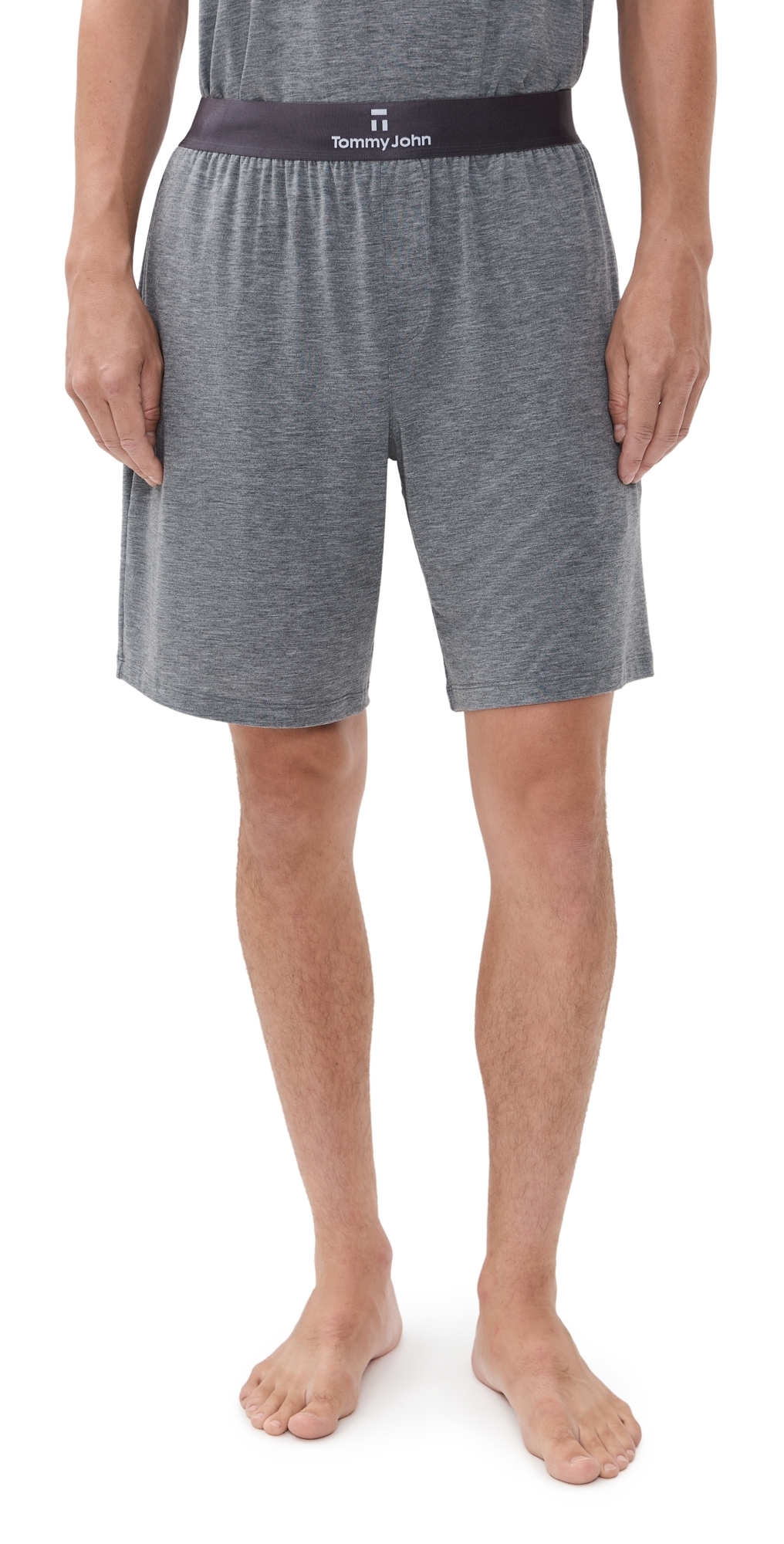 Tommy John Second Skin Sleep Shorts 9 Medium Grey Heather In Gray