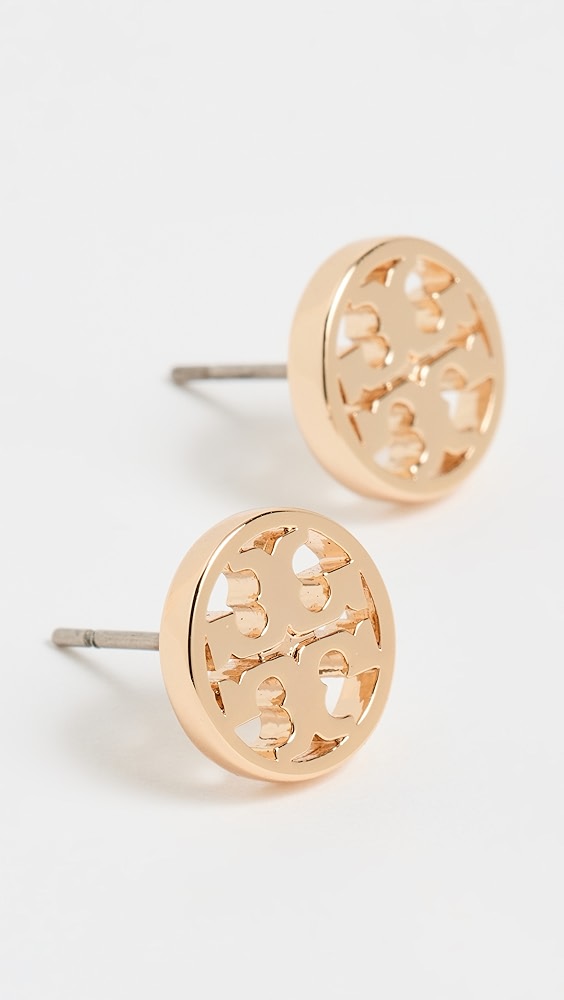 Tory Burch Logo Circle Stud Earrings | Shopbop