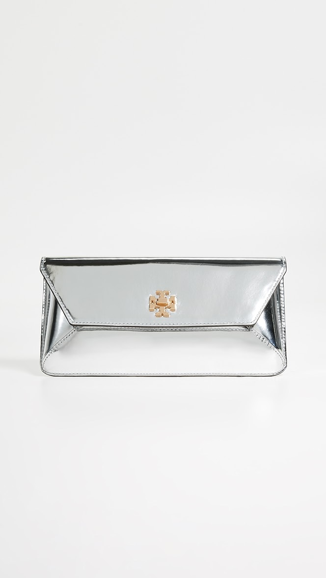 tory burch silver clutch