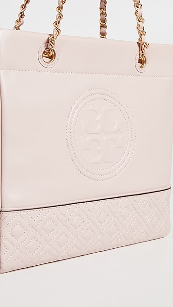 tory burch fleming tote shell pink