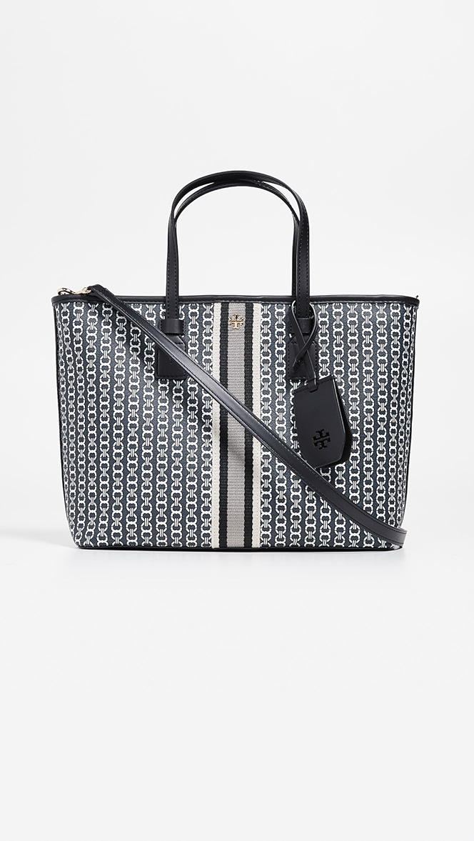 tory burch gemini link small tote black