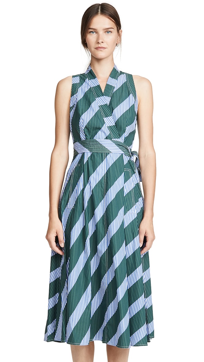 tory burch overprinted wrap dress