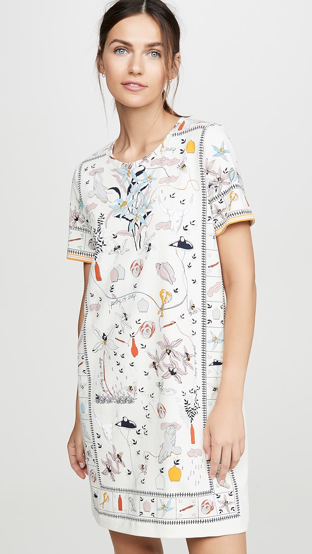 Tory burch cotton shirt dress clearance