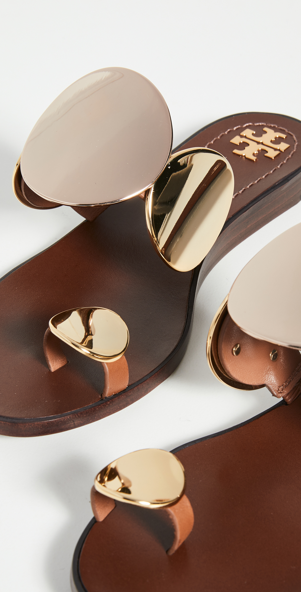 Tory burch multi disc sandals clearance