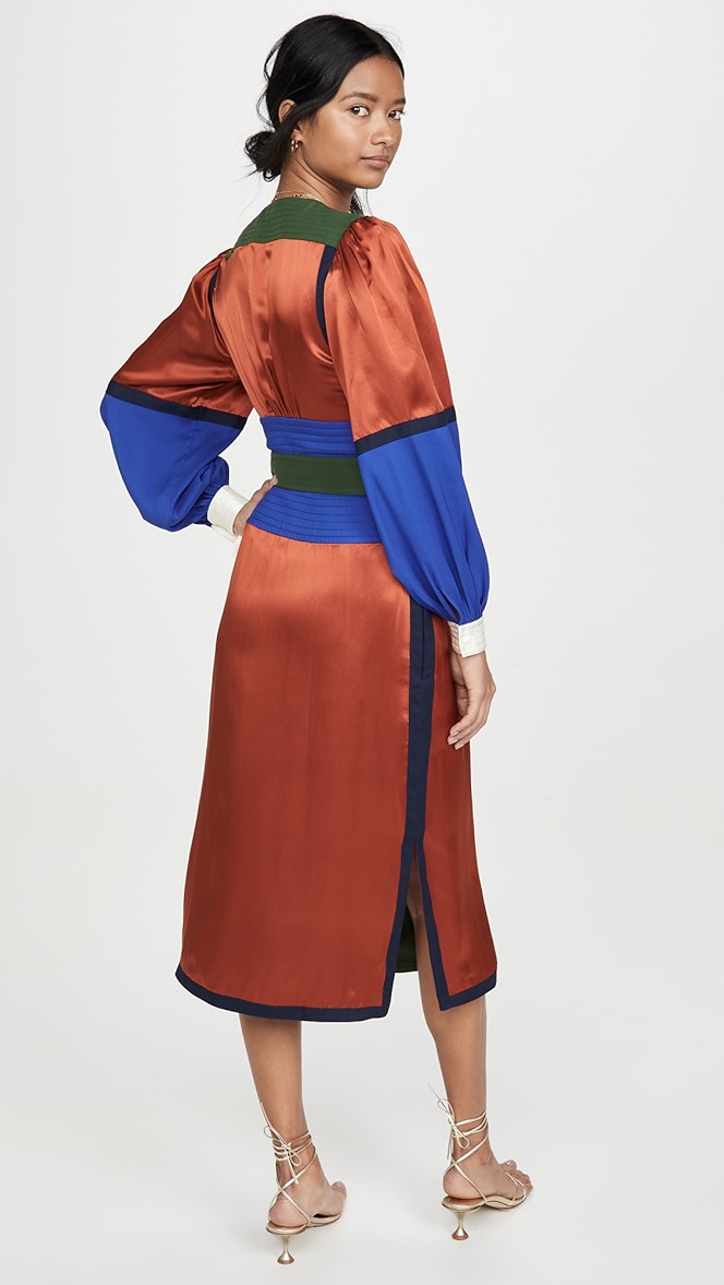 Tory burch color block wrap dress clearance