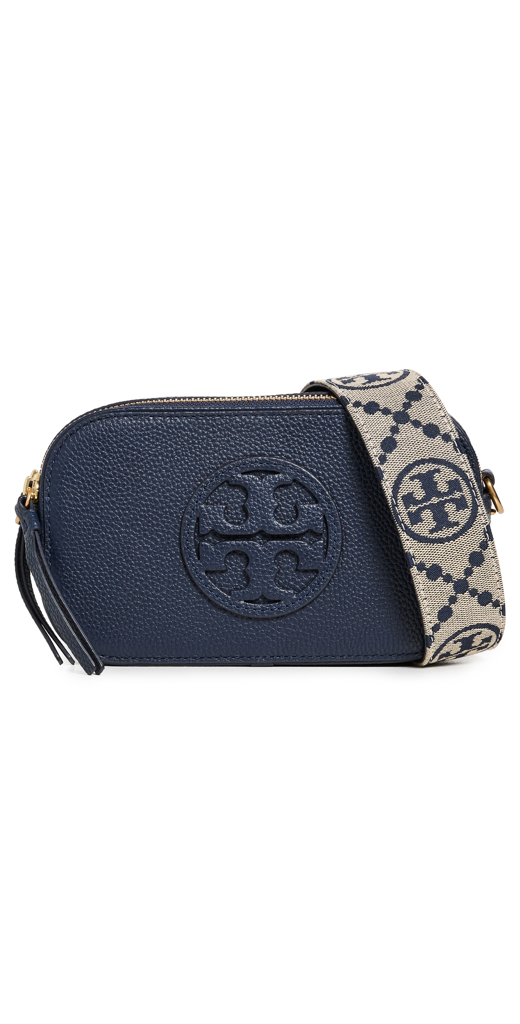Tory Burch Mini Miller Leather Crossbody Bag In Tory Navy