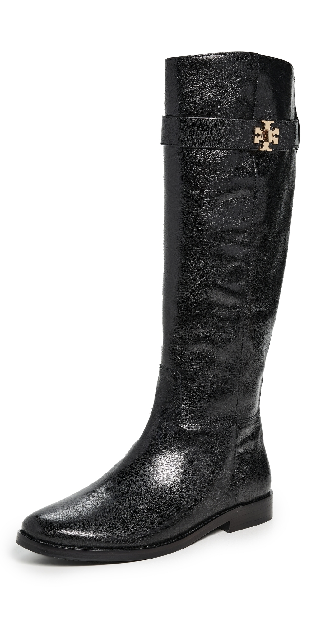 Tory Burch T Lock Riding Boots Perfect Black