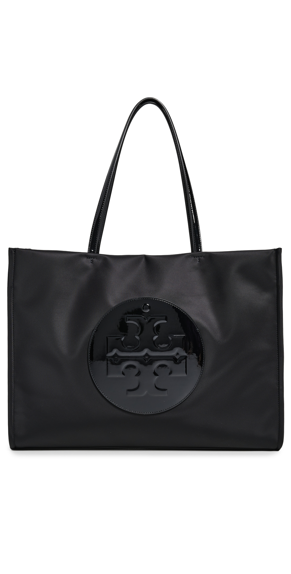 Tory Burch Ella Patent Tote Black In Black