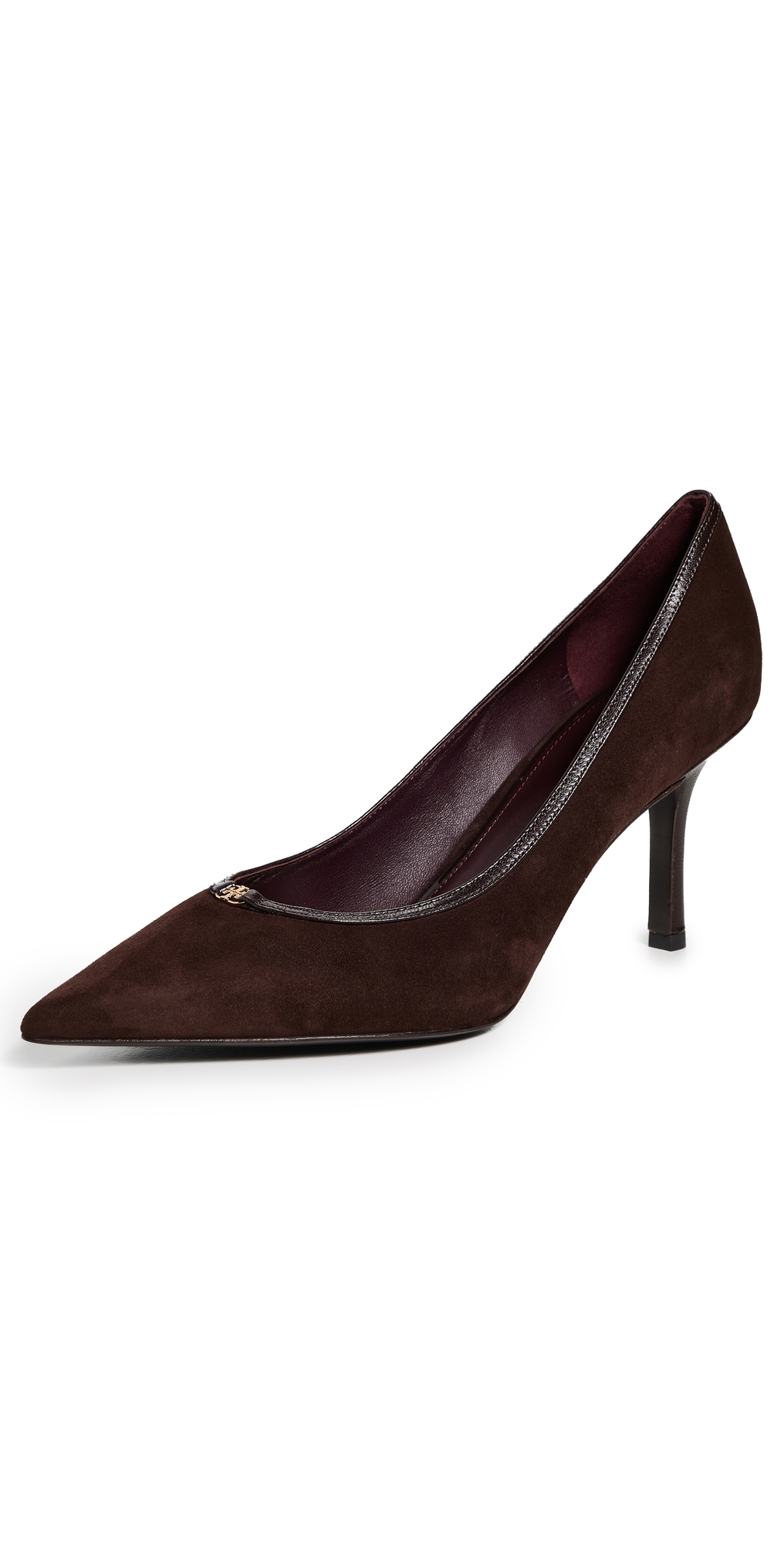Tory Burch Double T Buckle Pump 80mm Dark Cocoa / Dark Cocoa In Brown