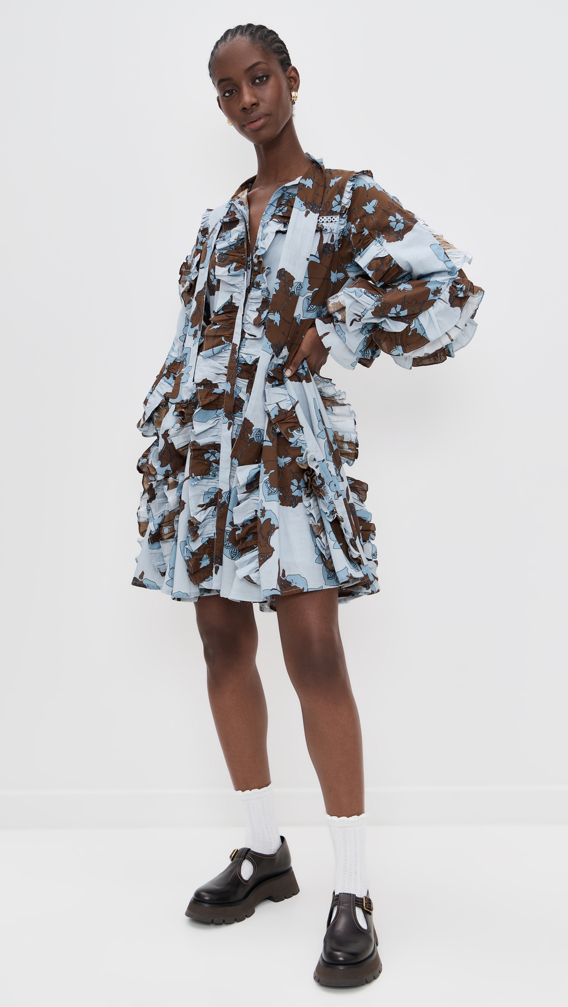 TRUTH Ruffle Tie Neck Dress thumbnail