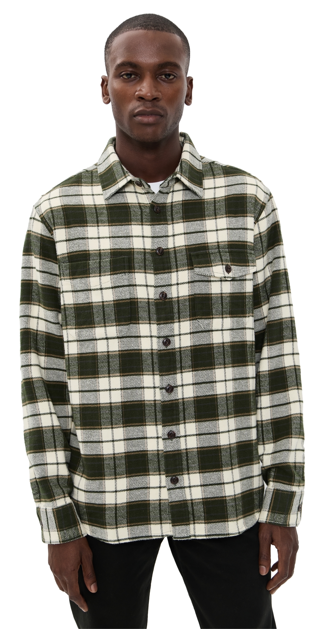 Taylor Stitch The Crater Shirt Forest Plaid In Multi